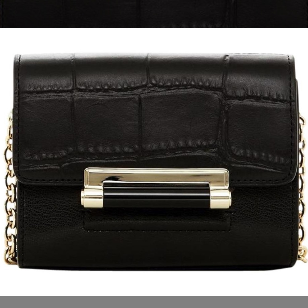 DVF Micro Mini Embossed Cross Body Bag.